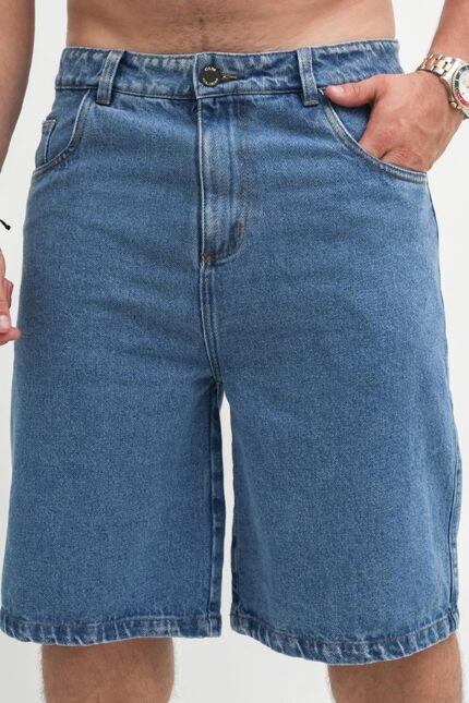 Bermuda Jean Baggi Clasica Azul