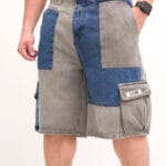 Bermuda baggi gris con azul