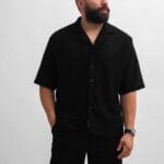 Conjunto Textura Negro/Café